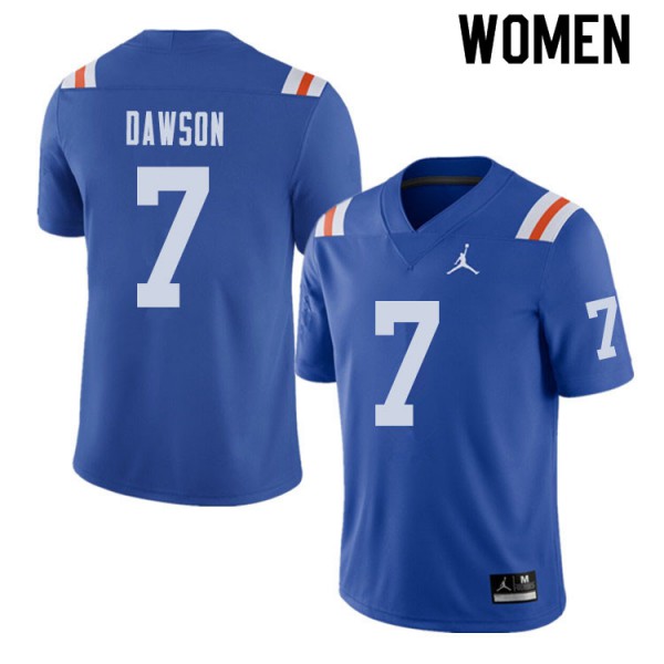 Jordan Brand Women #7 Duke Dawson Florida Gators Throwback Alternate College Football Jersey Royal